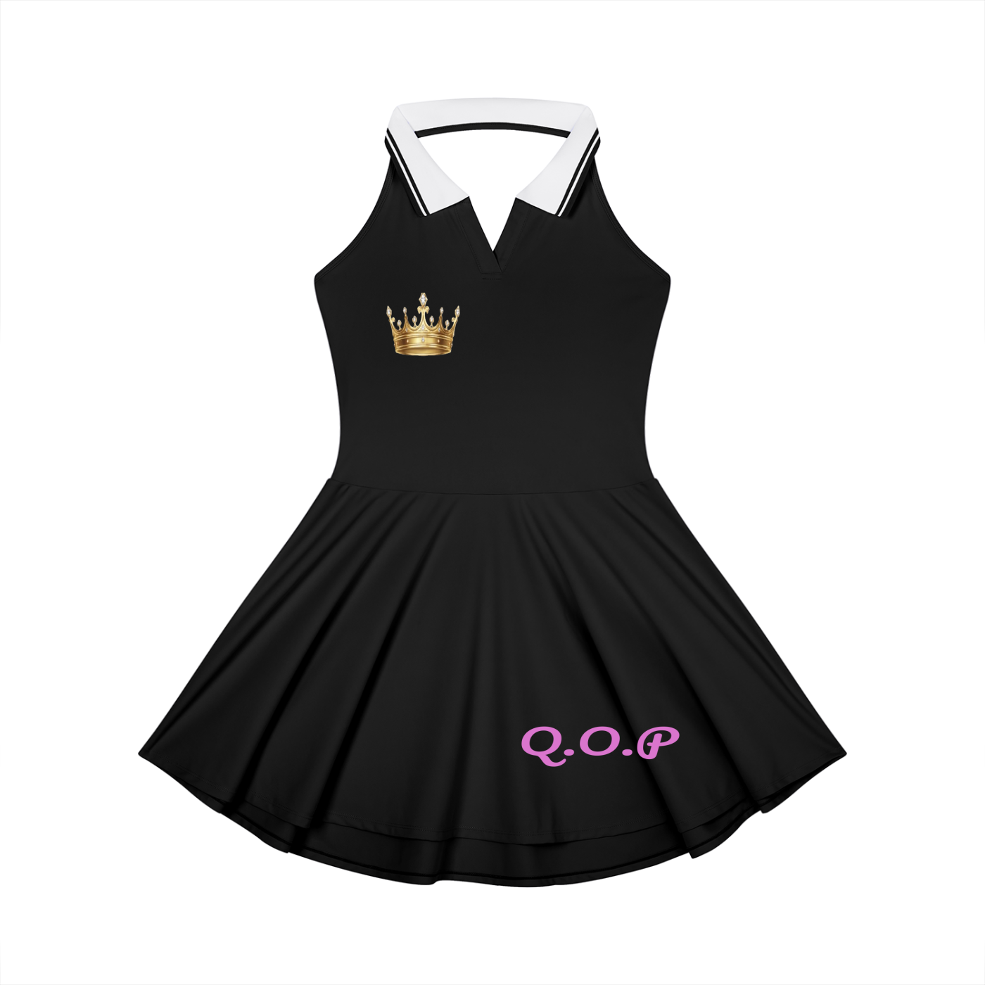 Women's Collared Halter A-Line Tennis Dress