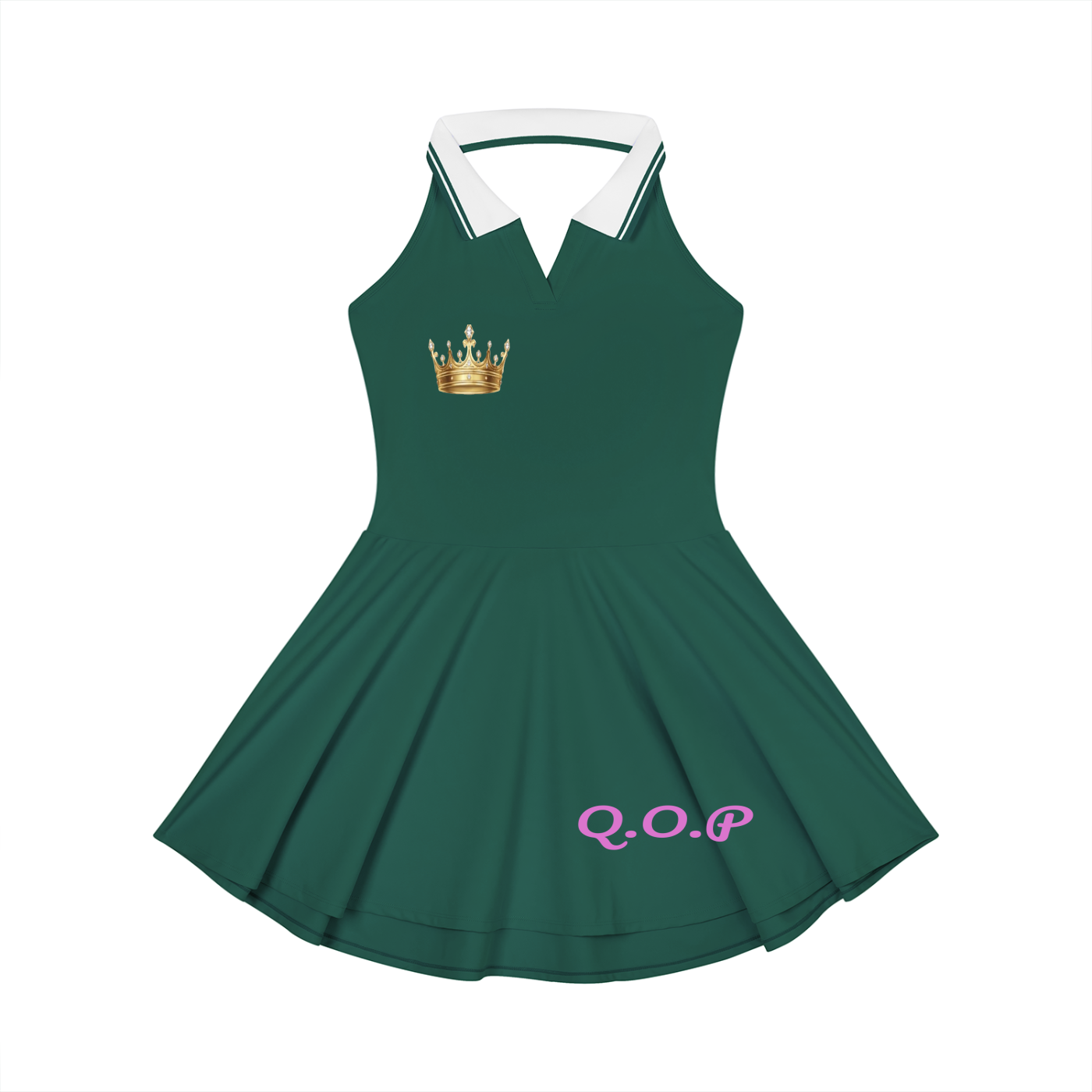 Women's Collared Halter A-Line Tennis Dress