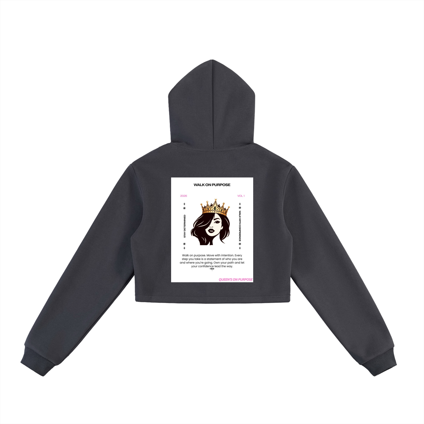 Essential Cropped Zip-Up Hoodie