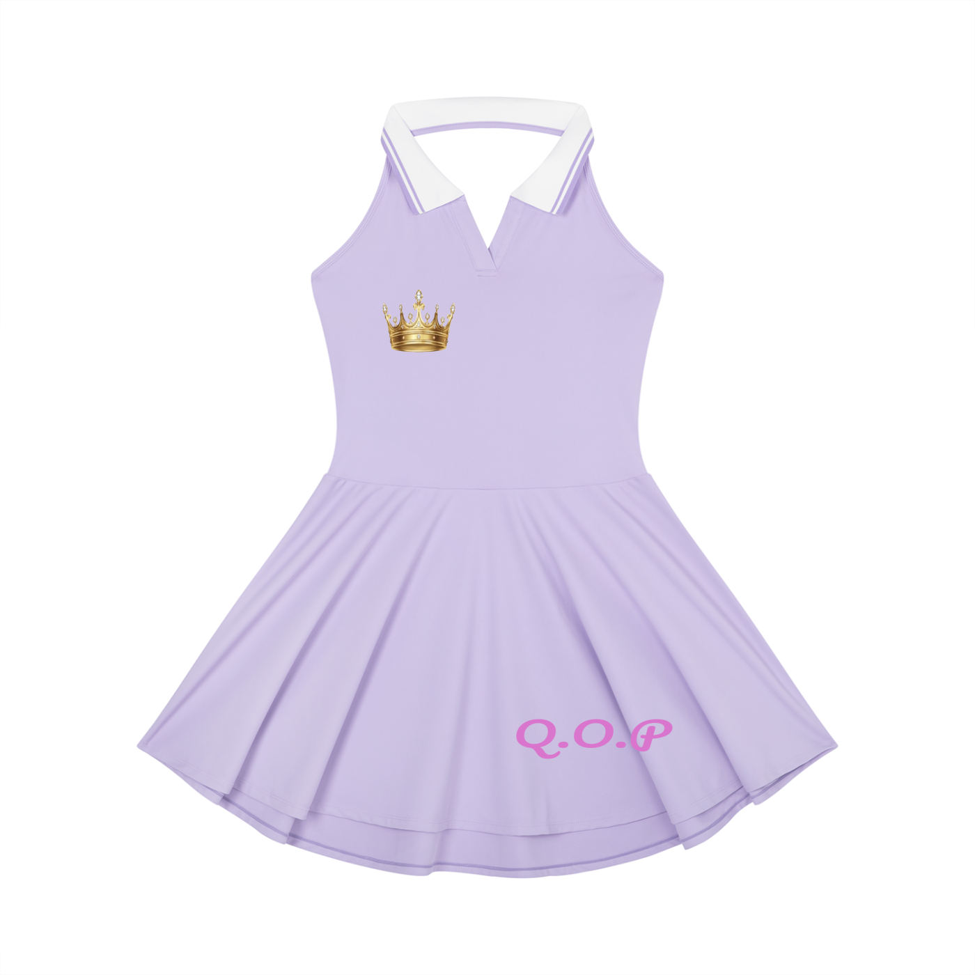 Women's Collared Halter A-Line Tennis Dress