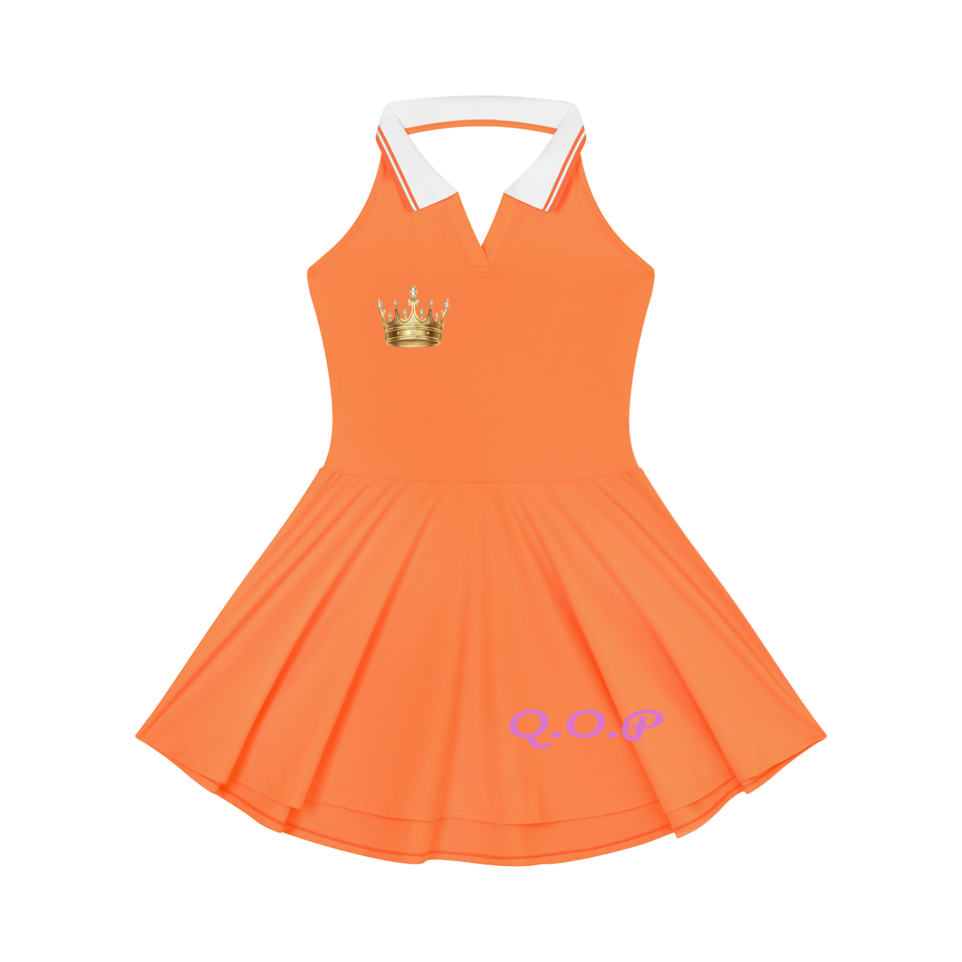 Women's Collared Halter A-Line Tennis Dress