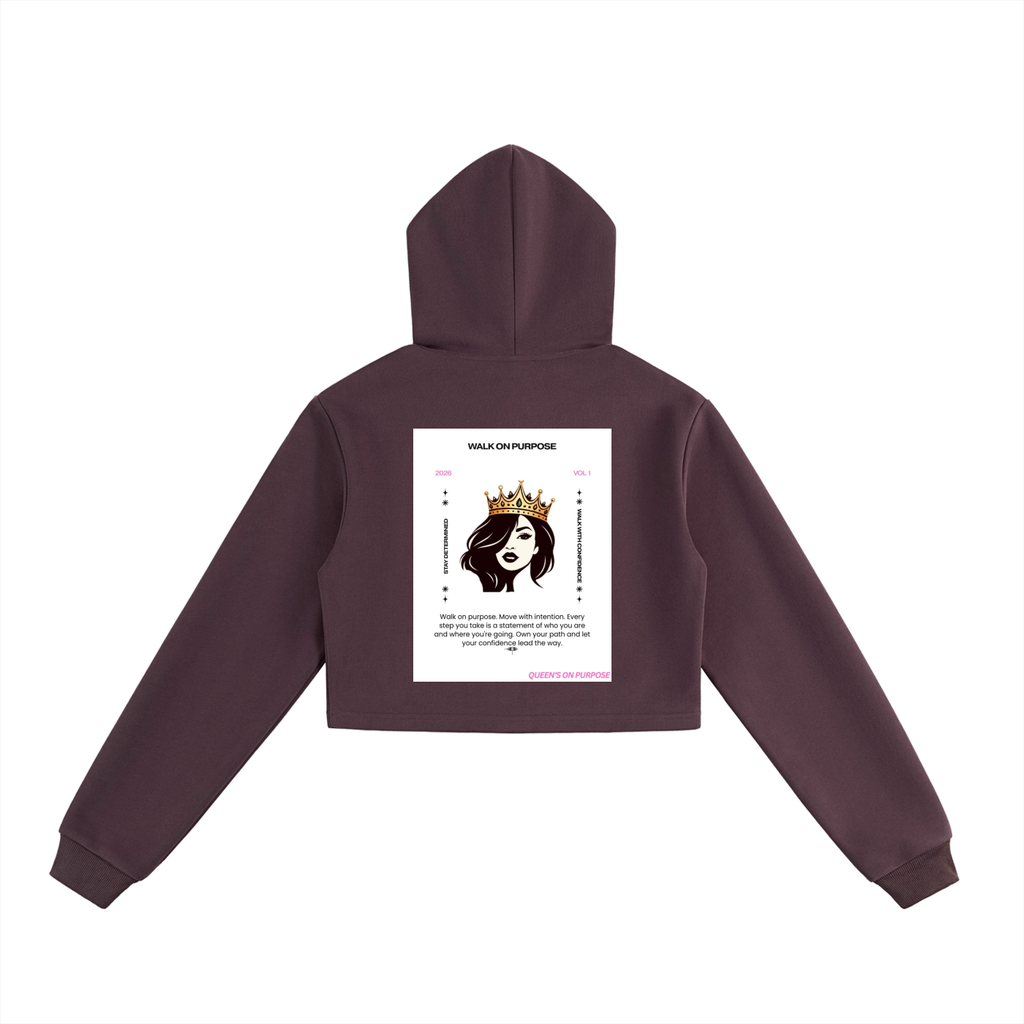 Essential Cropped Zip-Up Hoodie