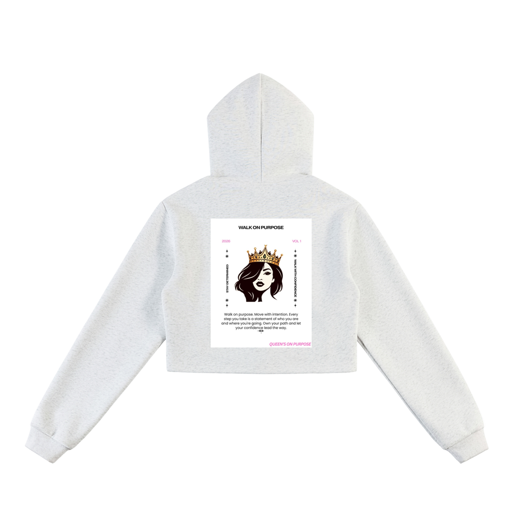 Essential Cropped Zip-Up Hoodie