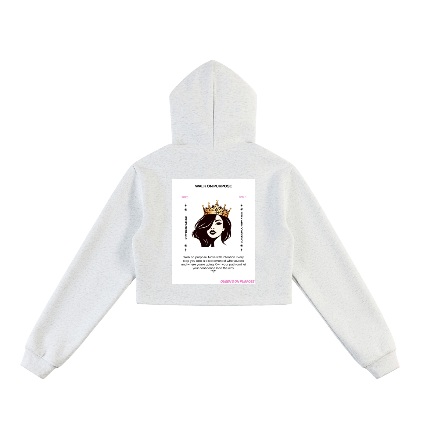 Essential Cropped Zip-Up Hoodie