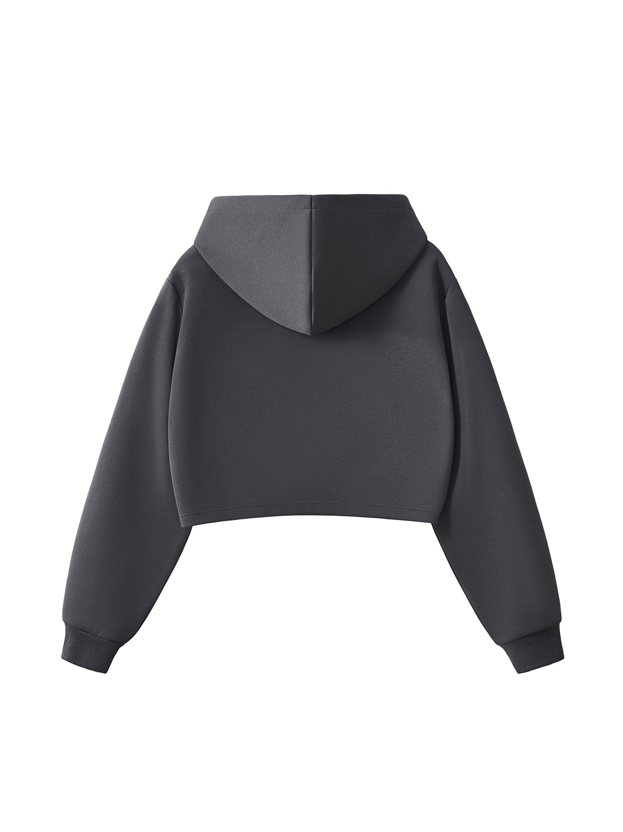 Essential Cropped Zip-Up Hoodie