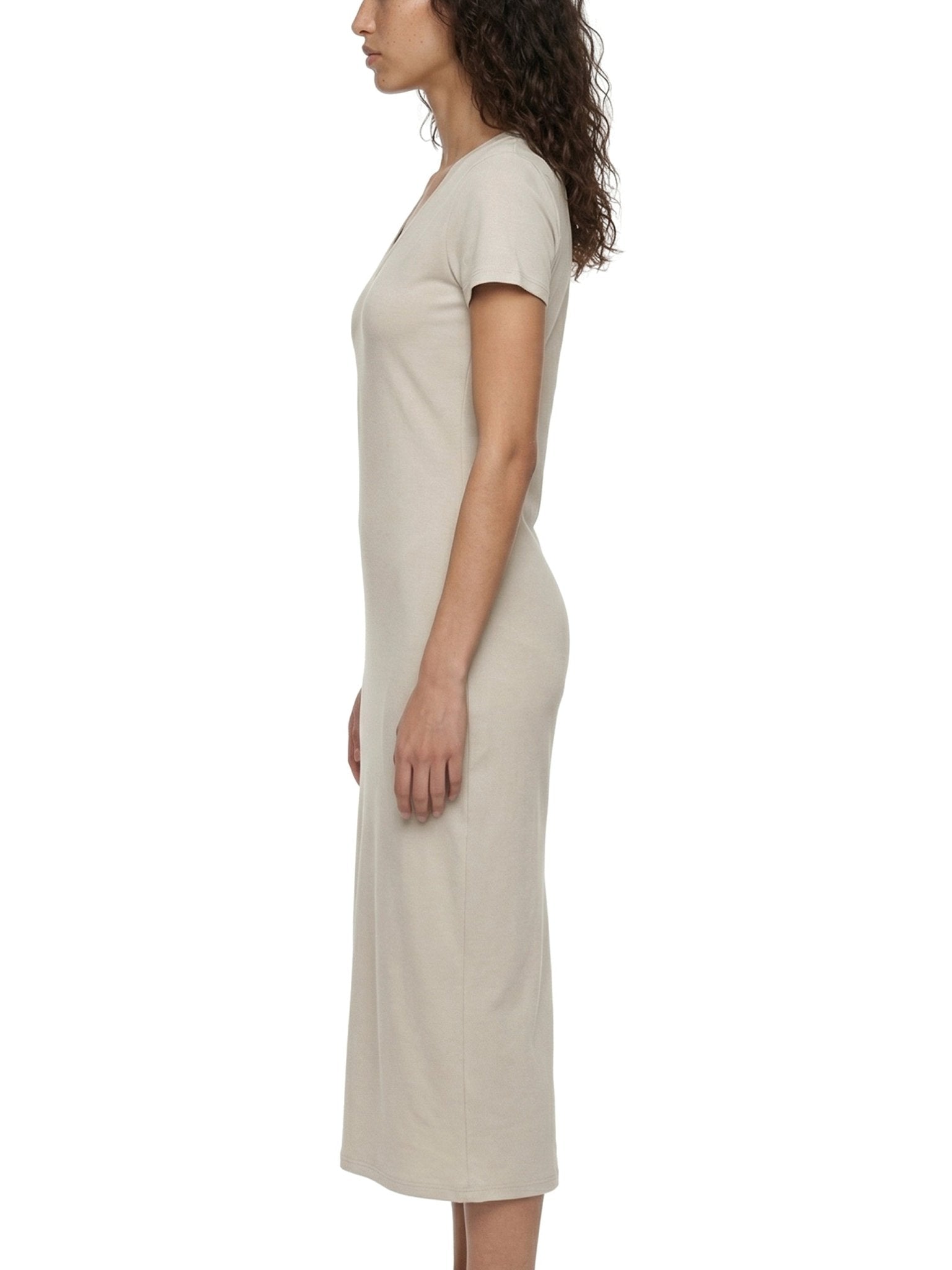 Women's V - Neck Short Sleeve Maxi Dress - Queen’s Boutique